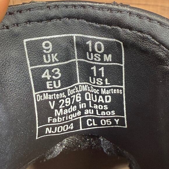 Dr Martens 2976 Quad Chelsea Boots Platform Black Womens Size 11 - Mens 10 Vegan - Picture 8 of 15